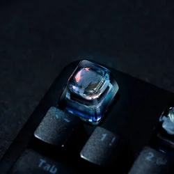 Original Chinese Style Koi Fish Keycap OEM Profile R4 3D Printing Transparent Resin Custom Keycap for Gaming Mechanical Keyboard