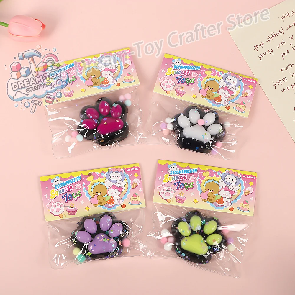 Cat Paw Squishy Anti-Stress Foot Squishy Toys Taba Squishy Kedi Patisi Squishy Soft Jelly Feel Squishy Table Anxiety Relief Gift