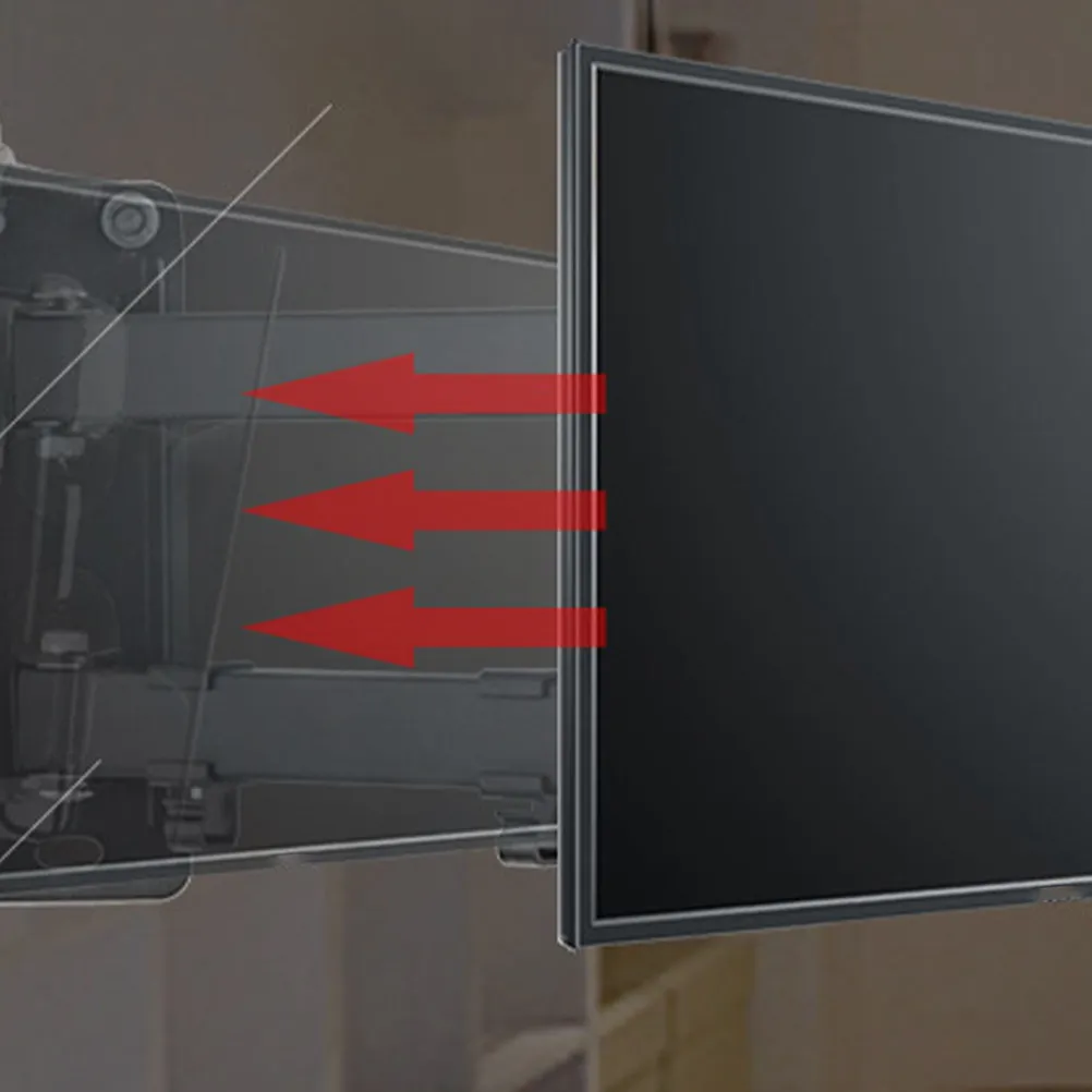 Extendable Telescopic Adjustable TV Wall Mount Bracket 14 42 Inch Rotating TV Holder Tilt 15 Degrees for Home Bedroom Hotel Milk
