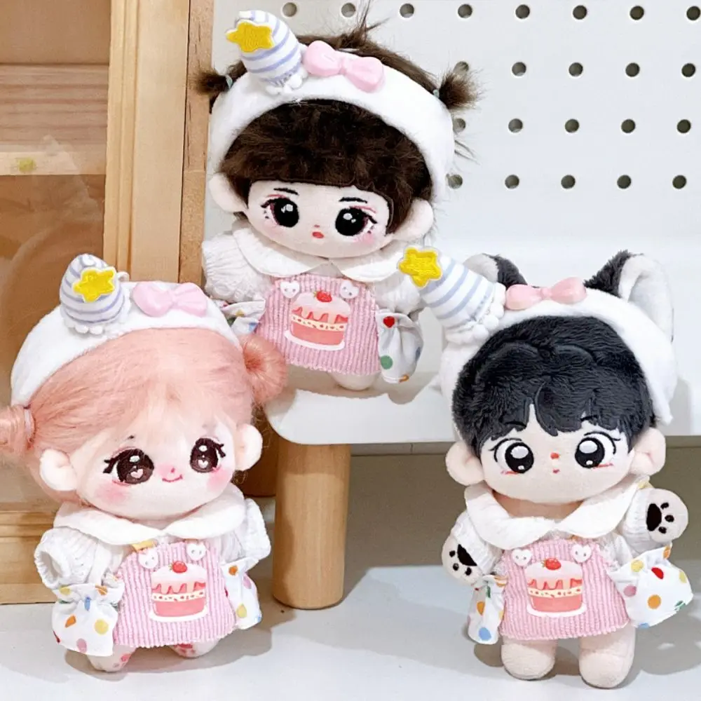 10cm Doll Clothes Toy Camisole Skirt Doll Cloth Accessories Cotton Doll Clothes Head Band Dress Up No Attributes Dolls Clothes