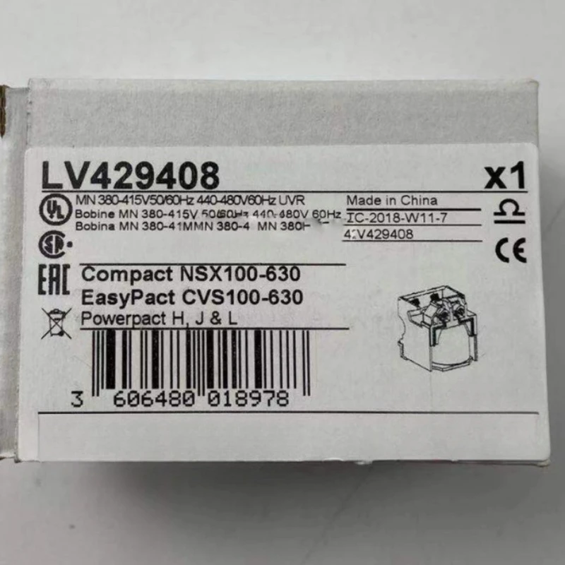 

Brand New Original LV429407 LV429408 LV429410 undervoltage release for NSX100-630 Fast delivery