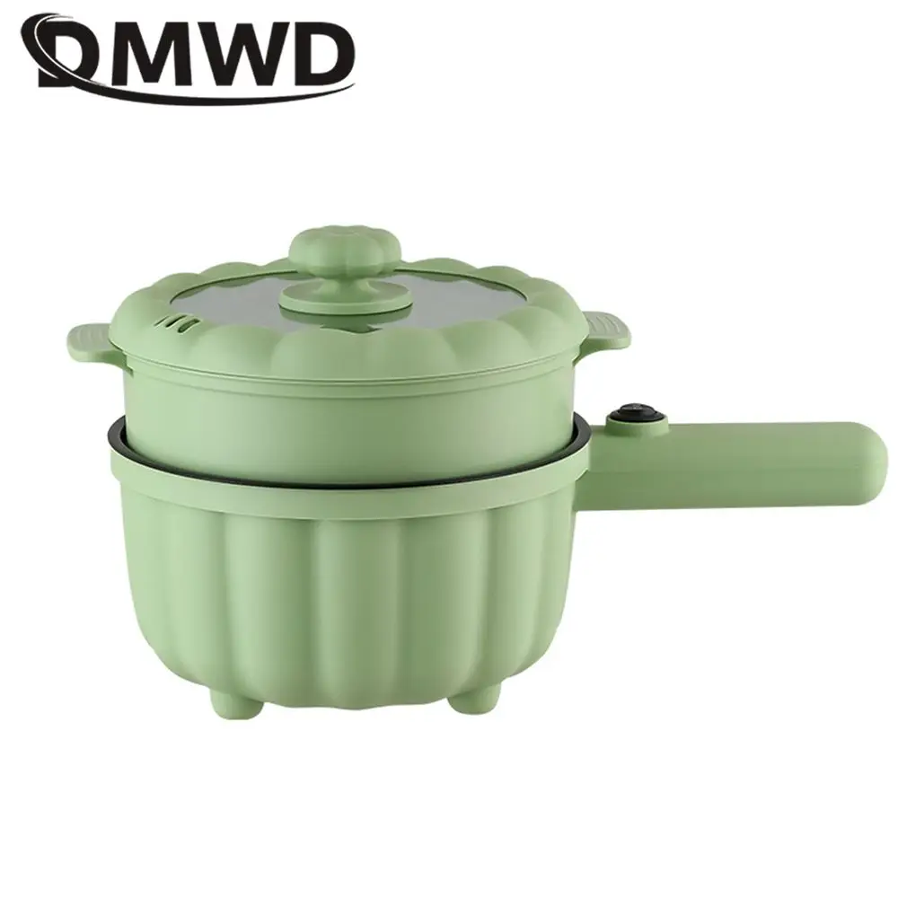 DMWD Electric Rice Cooker 2L Porridge Noodles Soup Cooking Machine Breakfast Maker Mini Skillet Multicooker Hotpot Frying Pan