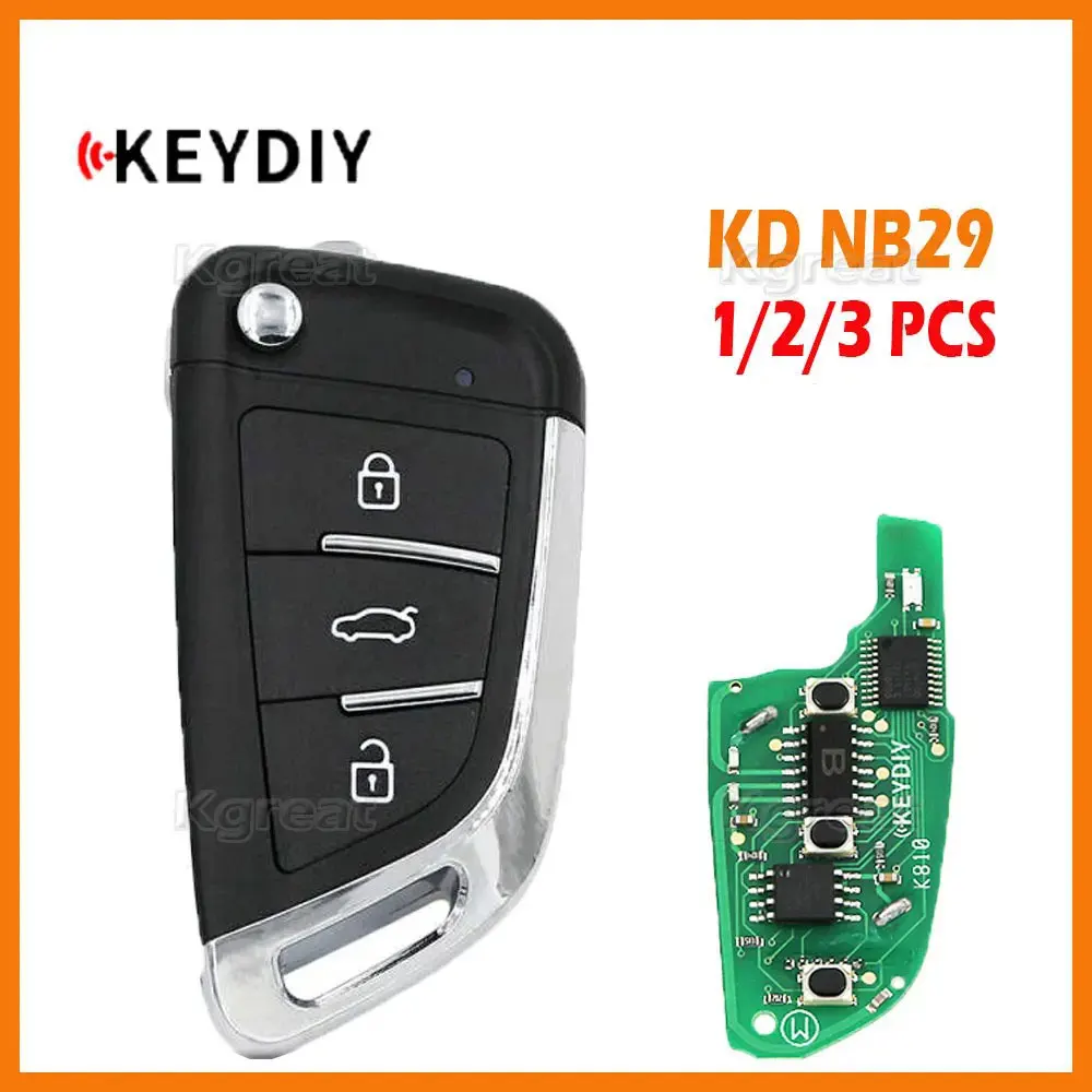 1/2/3pcs KEYDIY KD NB29 Multi-functional Universal Remote Key 3 Buttons for KD900+ URG200 KD-X2 KD NB Car Remote Key with Chip