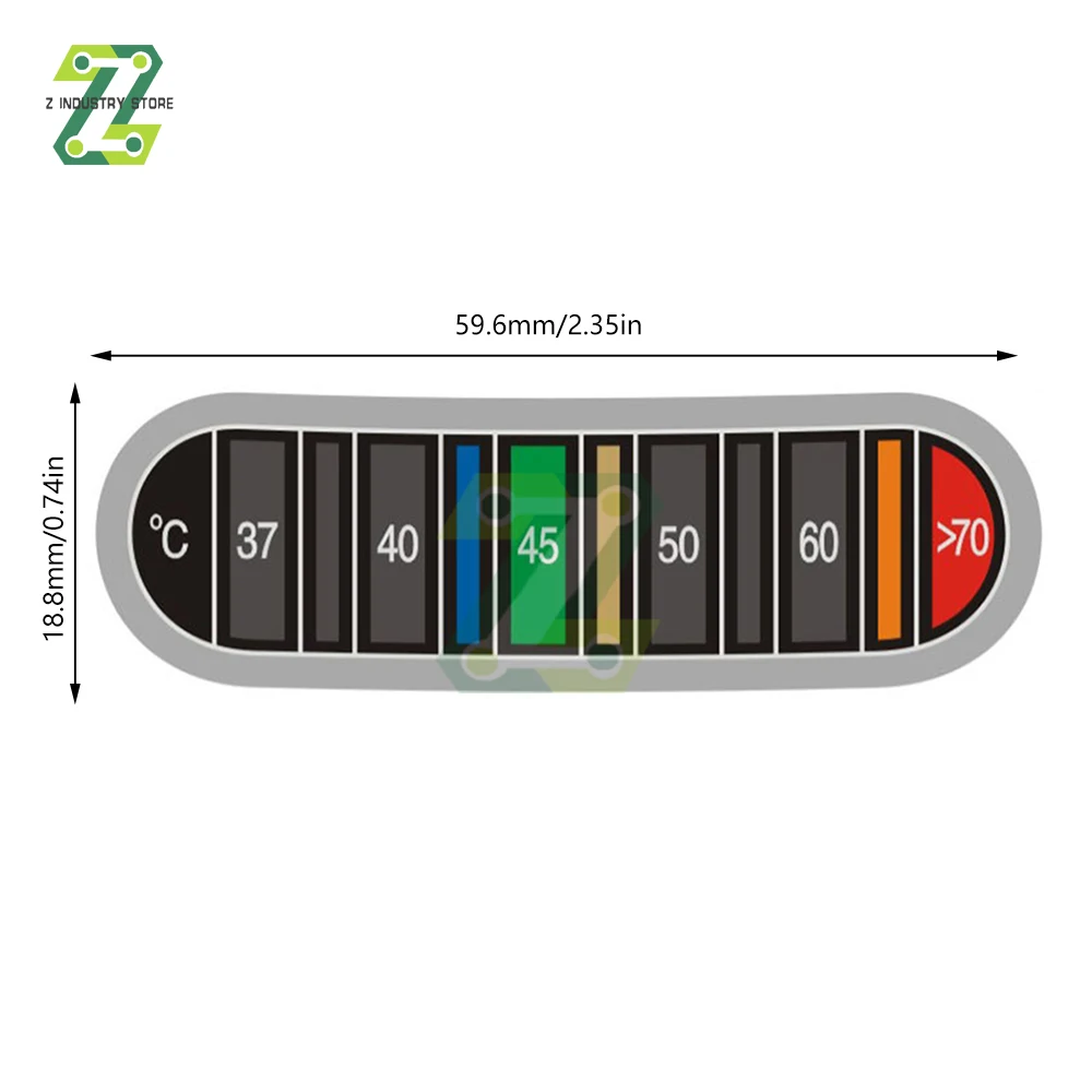 0-70 ℃ Tazza Bollitore Tester Temperatura Liquida Acqua Latte Caffè Cibo Termometro Scoloramento Adesivo Per La Cucina Domestica Indoor