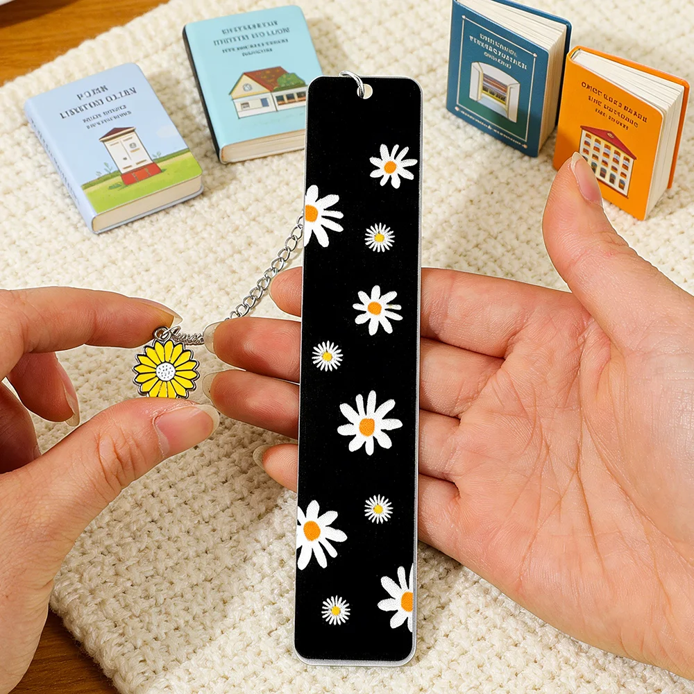 Daisy Metal Double-Sided Bookmark Student and Office Supplies Desk Accessories for Reader Book Teacher Accessories Classroom