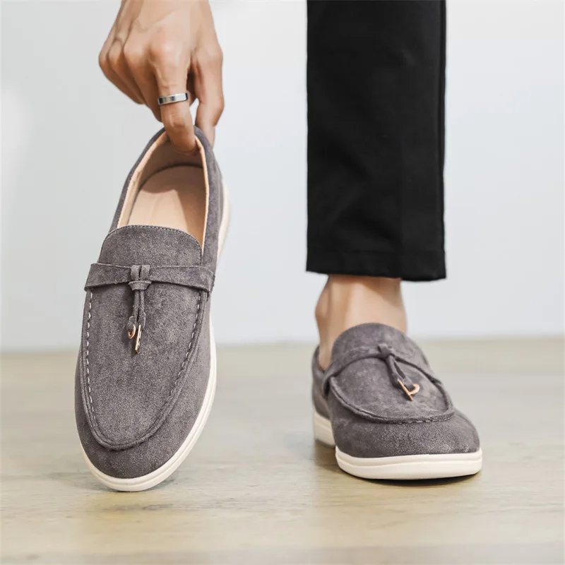 

Fashion men's shoes 2025 new high-quality suede shoes mens loafers Lightweight Breathable Concise casual shoes sapato masculino