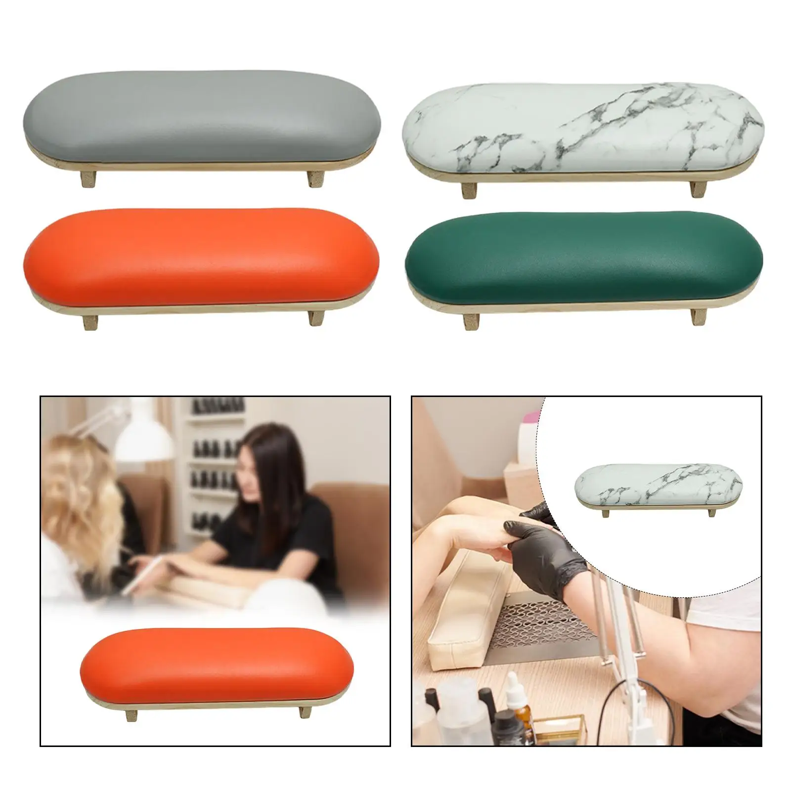 Nail Art Cushion Hand Pillow Office Practical Wooden Holder Manicure Tool for Women Arm Rest for Tech Use