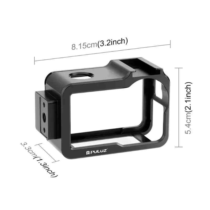 

Aluminum Alloy Cage for DJI Osmo Action 5 Pro Metal Cage Expansion Adapter Frame with Cold Shoe Sport Camera Accessories