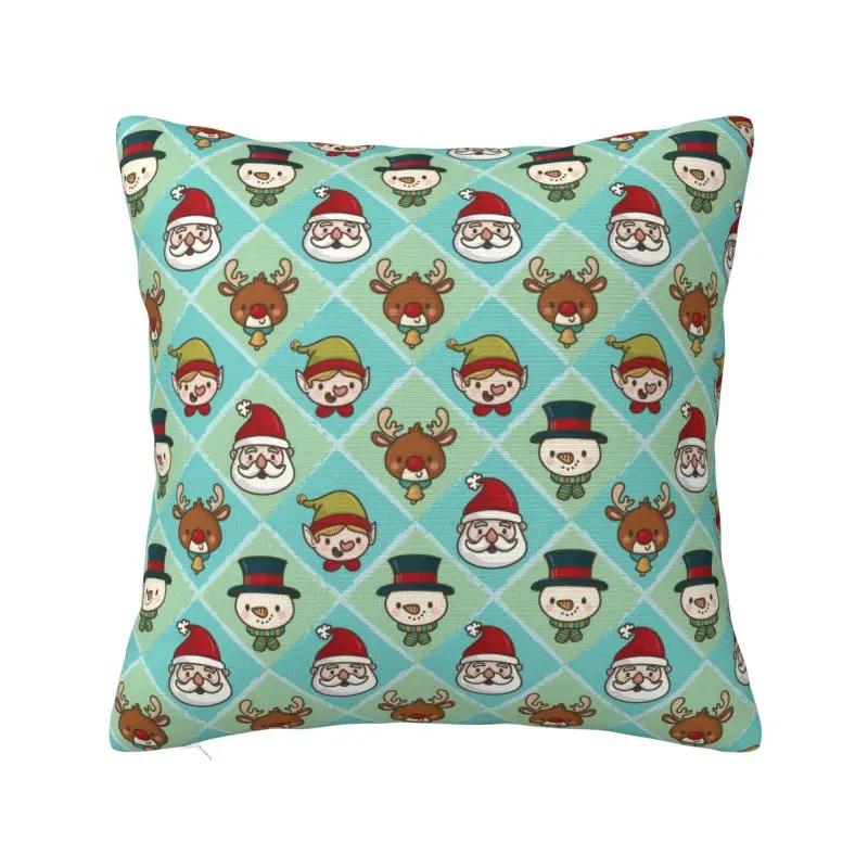 Custom Santa Clause Christmas Holiday Gifts Pillowcase Chair Cushion Cover Square Pillowcase