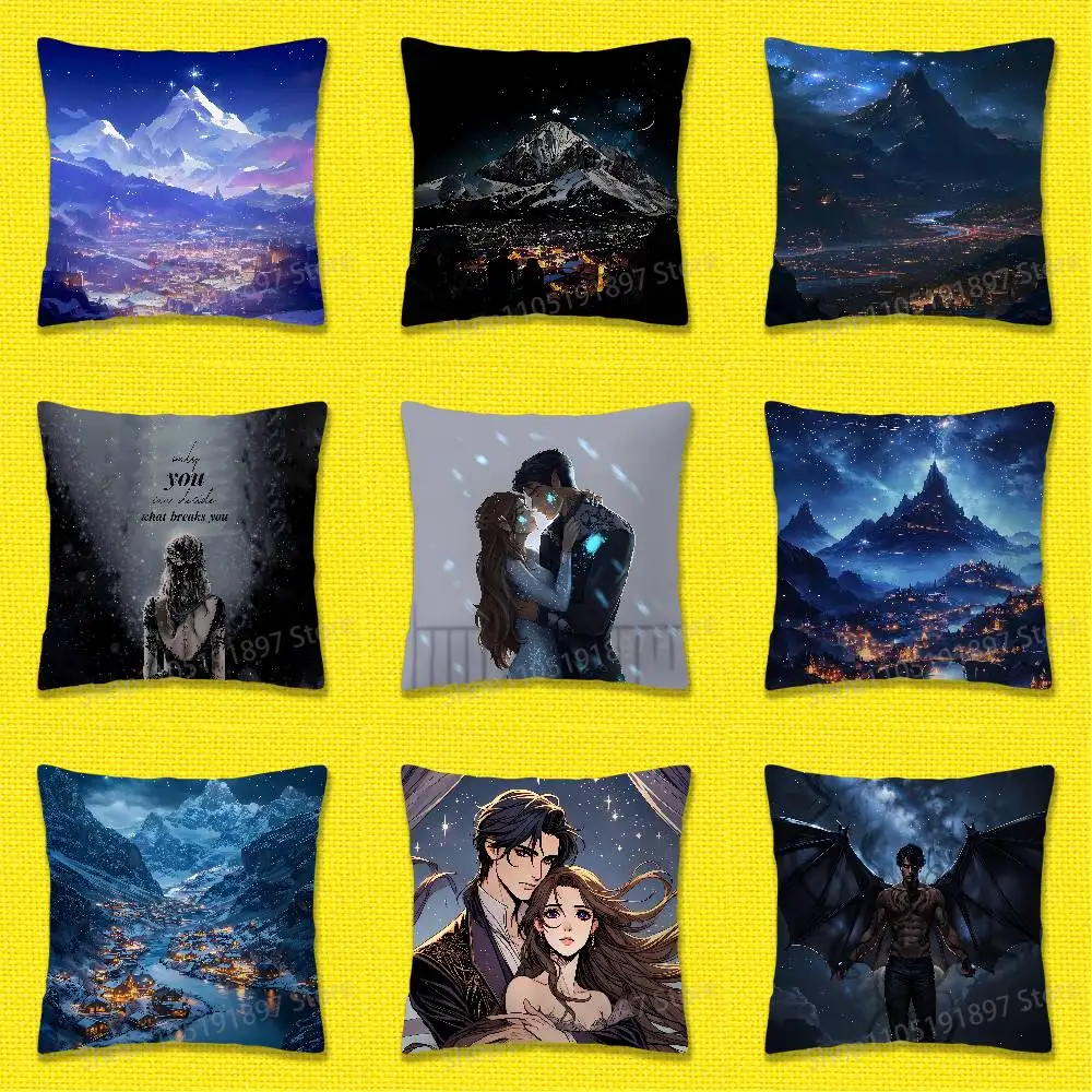 

Acotar A Court of Mist and Fury Throw Pillow Case For 50x50cm 40x40cm 55x55cm 45x45cm 30x30cm Square Bedroom Pillowcase Cover