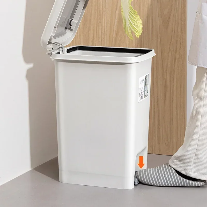 Luxury Pedal Trash Can 8/10/15/20L Kitchen Bathroom Waterproof Wastebasket Large Capacity Garbage Bin Modern Accessories