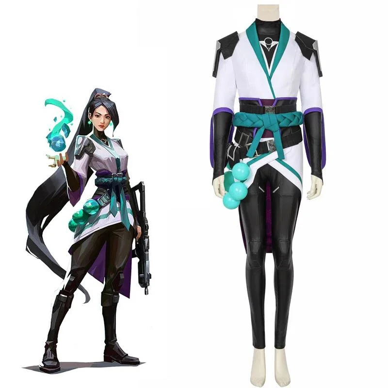 Gioco validant Sage Cosplay Costume Halloween Carnival Outfit donne adulte Fancy Party Wig Suit Custom Size