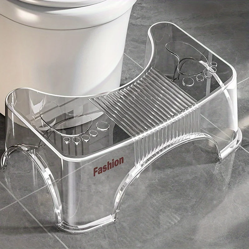 [هيكل متين] مسند قدم مرحاض شفاف مريح