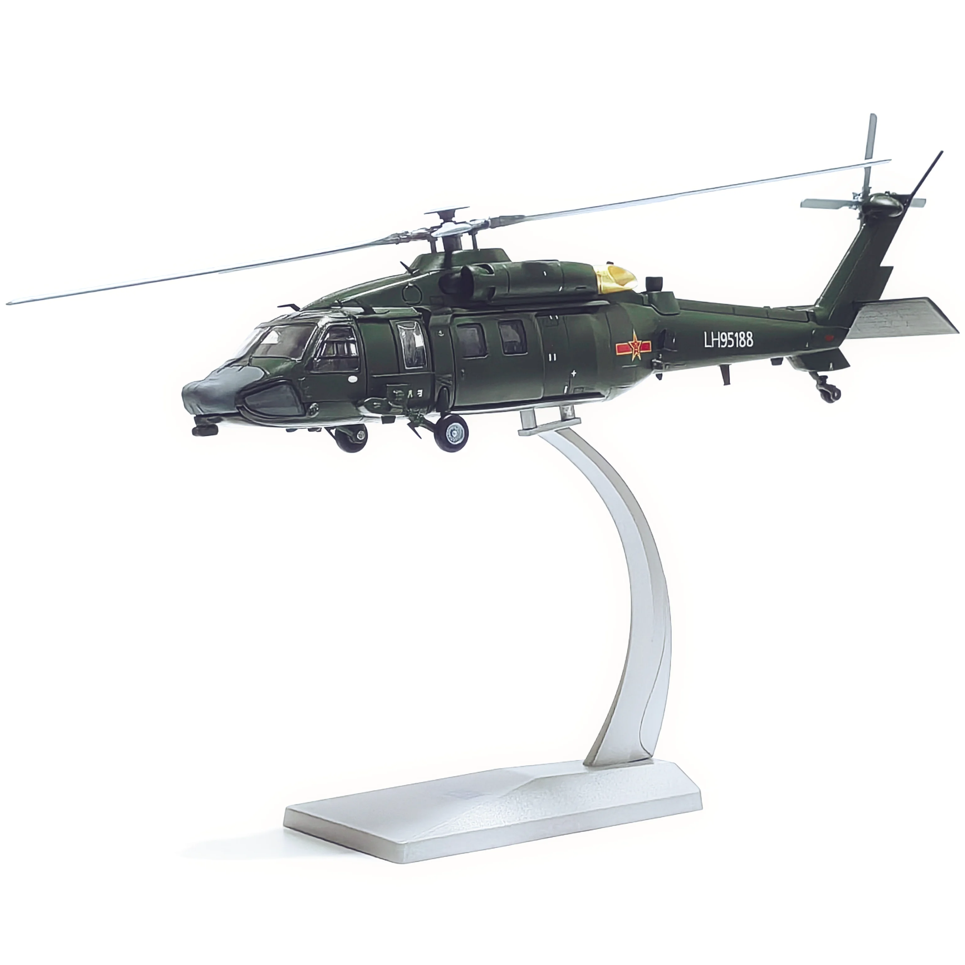 Z-20 1/72 Scale Metal Model Airplane (Including Base) Home Placement, Collection and Decoration Color Box Creative Gift