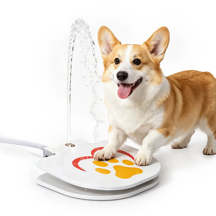 Outdoor waterproof foot-stepping automatic water dispenser for dog toys in summer