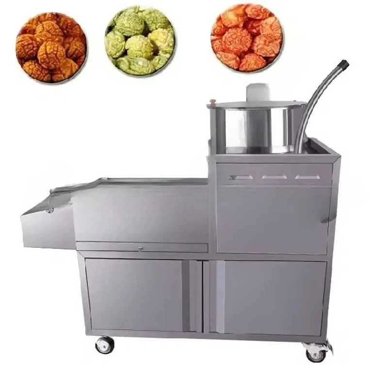 

Полностью шоматическая сферическая машина для попкорна с топливным газом, коммерческий большой ресторан, нержавеющая сталь, производство оборудования для попкорна