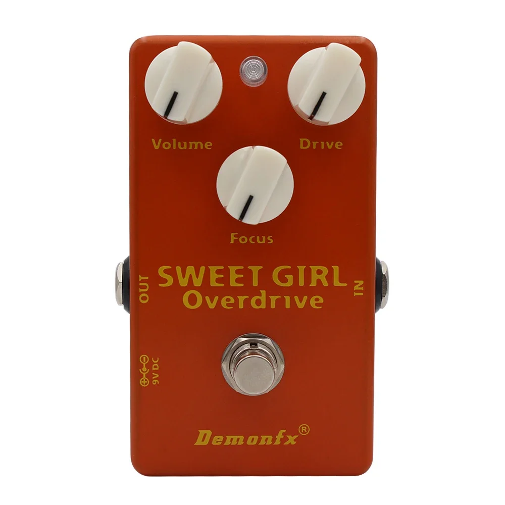 Demonfx Dynamic Low Gain Overdrive Guitar Effect Pedal with 3 Control Knobs VOLUME/DRIVE/FOCUS Sweet Girl view 6