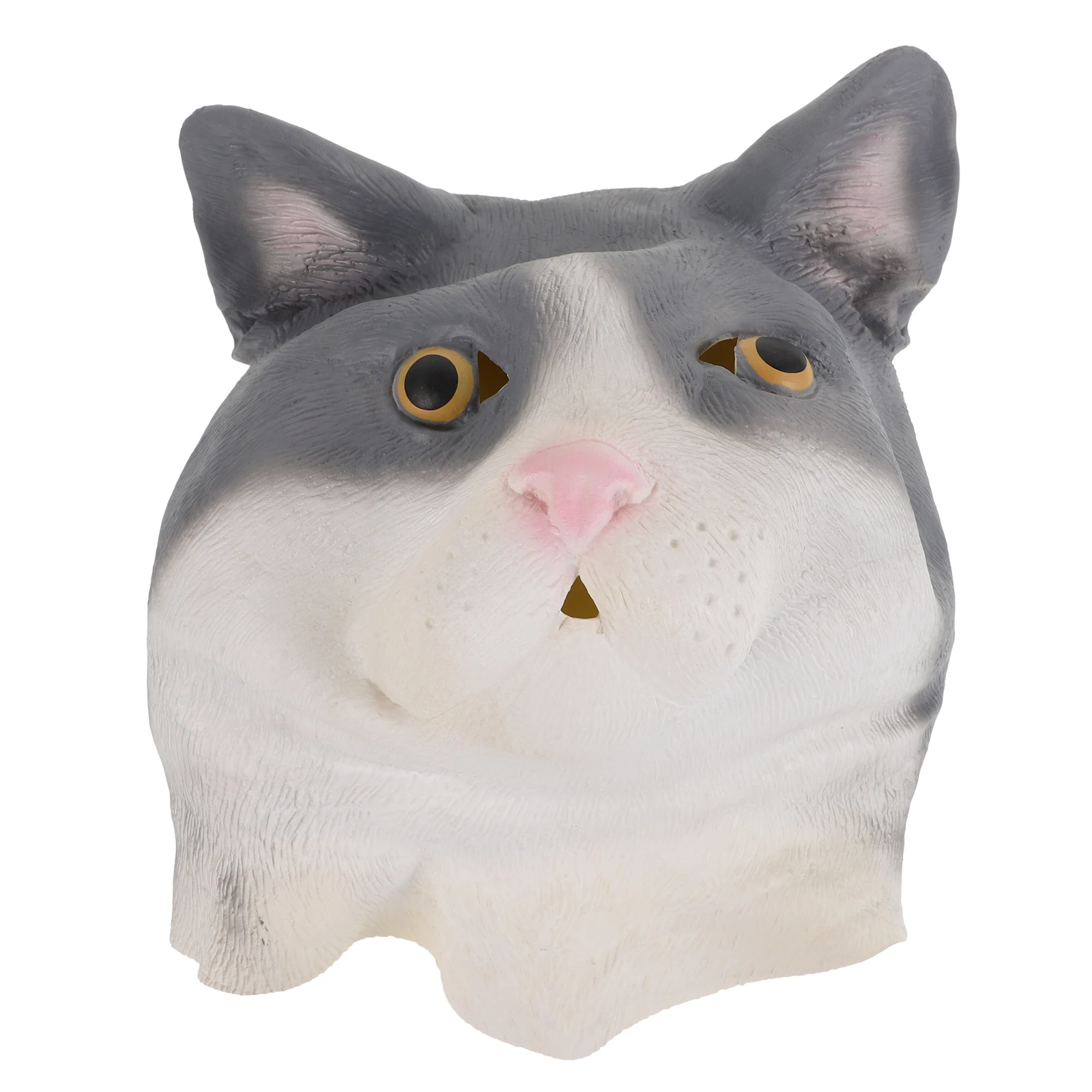 

Halloween Realistic Cat Head Mask Latex Adult Animal Mask Scary Funny Cosplay Party Gear Cat Costume Funny Masks for Adults