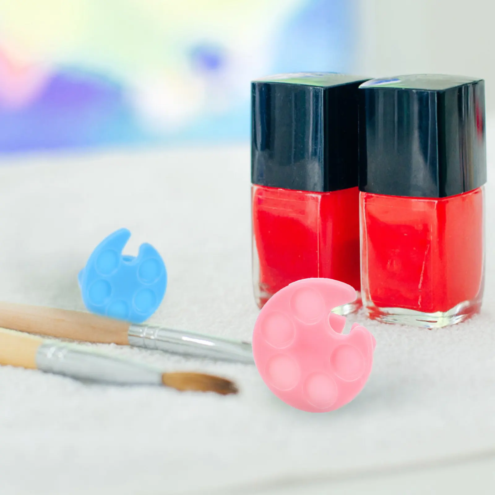 

20Pcs Professional Nail Art Mixing Palette Ring Tray for Manicure Acrylic Gel Polish Blending Color Mixing Tool Painting