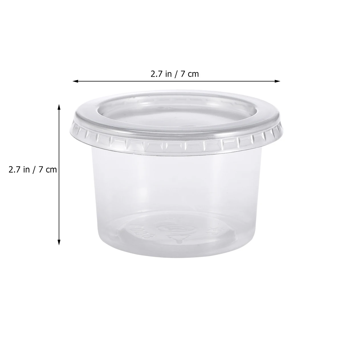 

100pcs Disposable Plastic Cups with Flat Lids Clear Reusable Containers for Jelly Yogurt Mousse Sauce Storage Portion Cups Snack