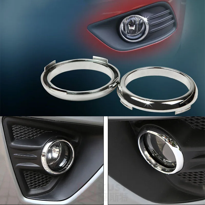 2021 New 1 Pair ABS Chrome Front Fog Light Lamp Cover Trim For Ford Focus 2 Mk2 2005-2016 Car Styling Accessories