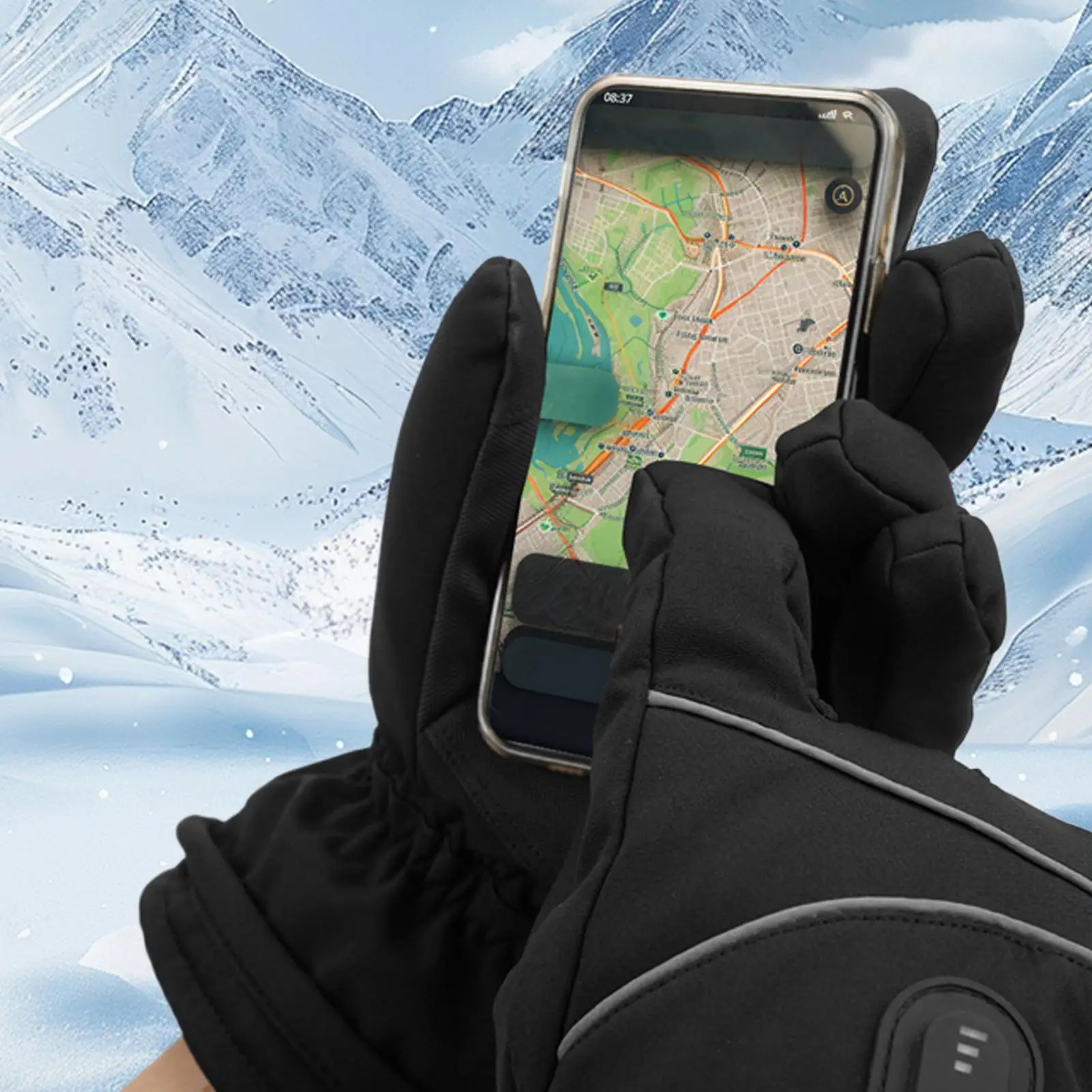 4000mAh Rechargeable Battery Heated Gloves For Winter Men Women Skiing Motorcycle iding Hiking Fishing Hunting Thermal Mittens