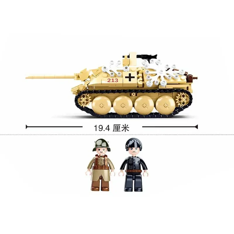 Ii Battle Van Boedapest Tank Destroyer Jagdpanzer 38D Army Wapen Bouwstenen Kit Bricks Classic Model Speelgoed gift