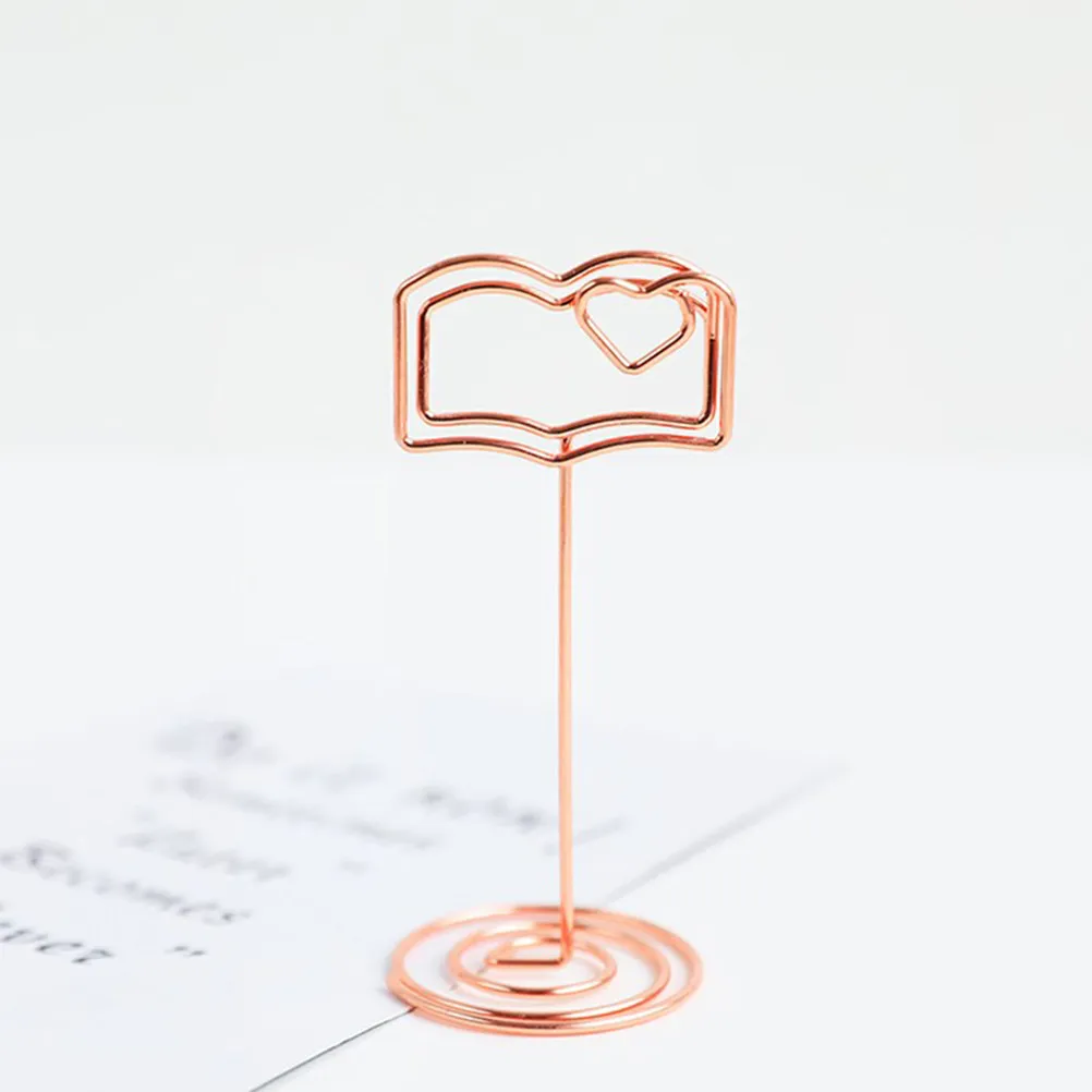 6Pcs Space Saving Metal Memo Holder Desktop Photo Clip Stand for Office Desk Wedding Table Decor Card Display Picture Holder
