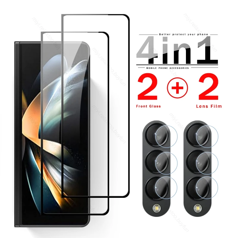 4 In 1 Camera Glass For Samsung Galaxy Z Fold4 Fold3 Protective Glass Sumsung Z Fold 4 3 ZFold4 ZFold3 5G Sceen Protectors Film