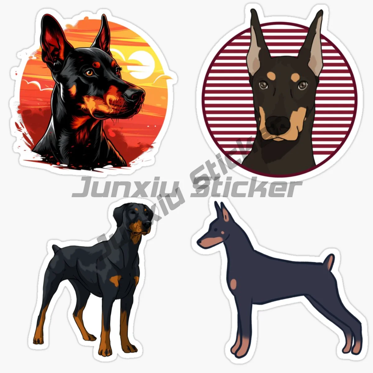 DOBERMAN DOG Sticker Motorcycle Laptop Truck Camper Wall Bicycle PVC Accessories Vinyl Self-adhesive Decals