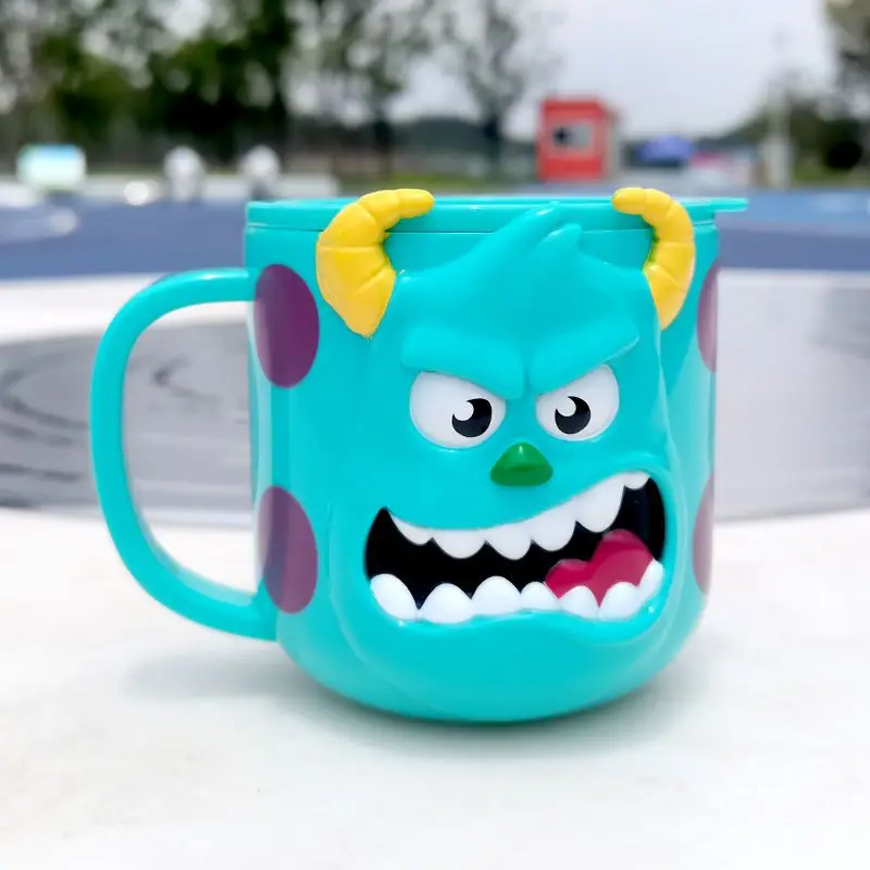 3D Kids Cup Pixar Car 95 Princess Elsa Cinderella Rapunzel Cartoon Character Toothbrush Mug for Bathroom Drinking view 5