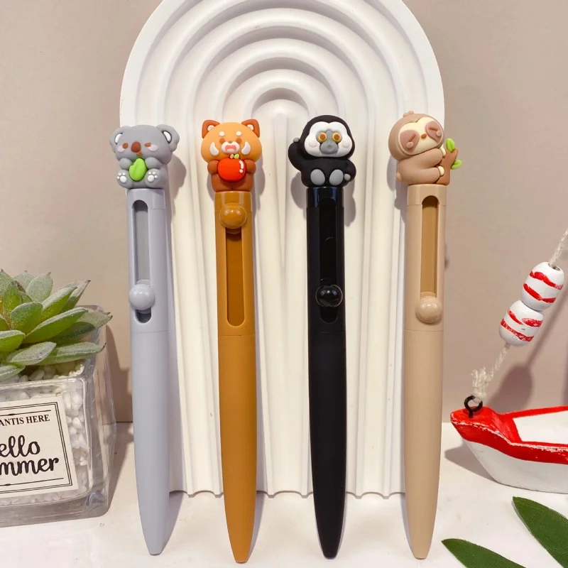 24PCS/ лот креативный слот коала гель для животных ручка мило 0,5 мм черные чернила нейтральные ручки подарок канцелярских принадлежностей канцелярские школьные принадлежности