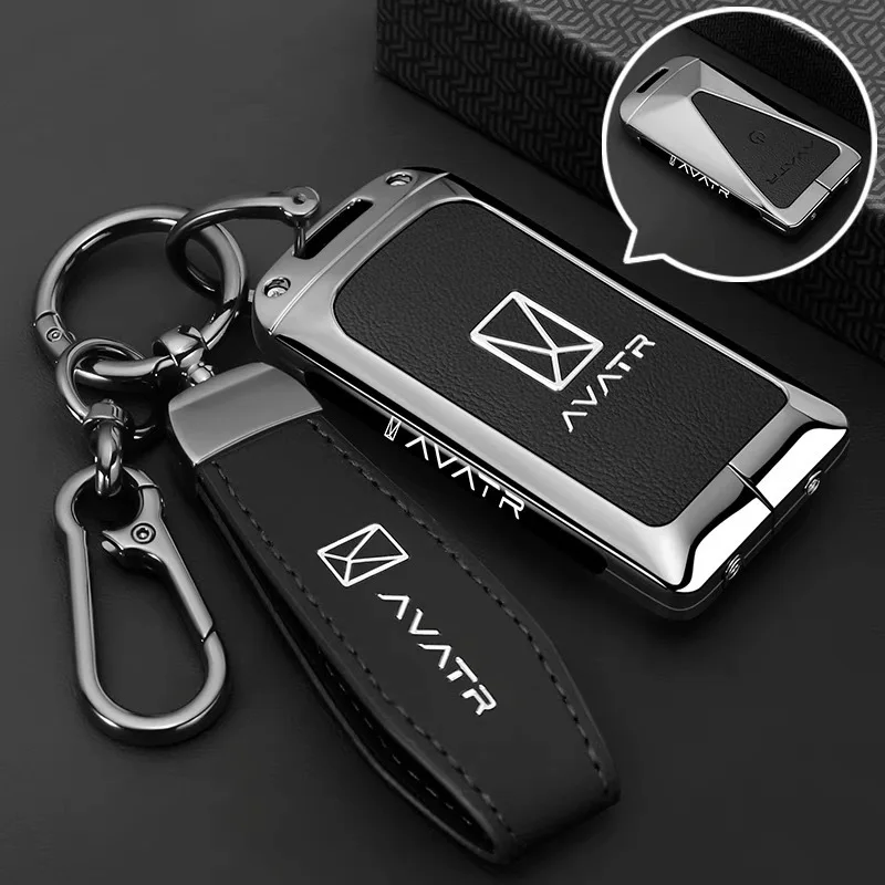 Car Key Fob Shell Cover for Avatr 07 06 11 12 MAX Pro Remote Anti-Scratch Key Case Keychain Ring Zinc Alloy Interior Accessories