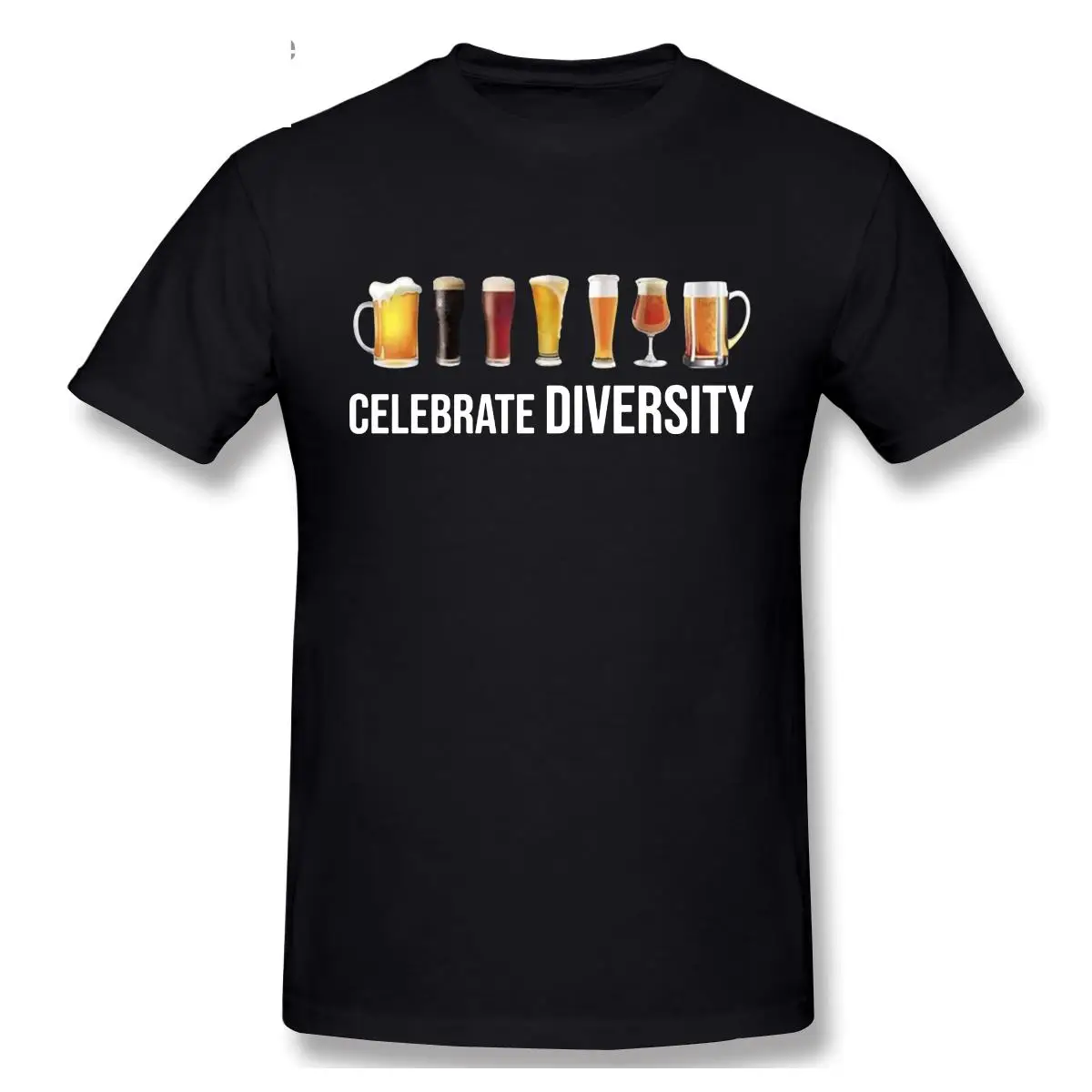 

Celebrate Diversity Beer Wine Beer Drinking Funny College Humor Mens New TShirt Men Fashion Cotton T-shirtF