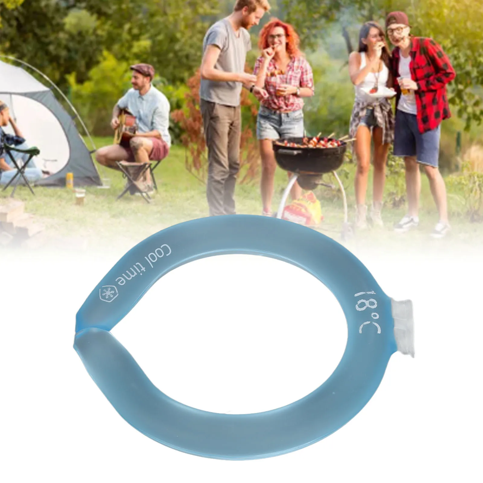 Neck Cooling Ring Reusable Neck Cooling Wraps Wearable Cooling Neck Tube 18 Degrees Celsius Freezing Ergonomic Neck Cooling Tube