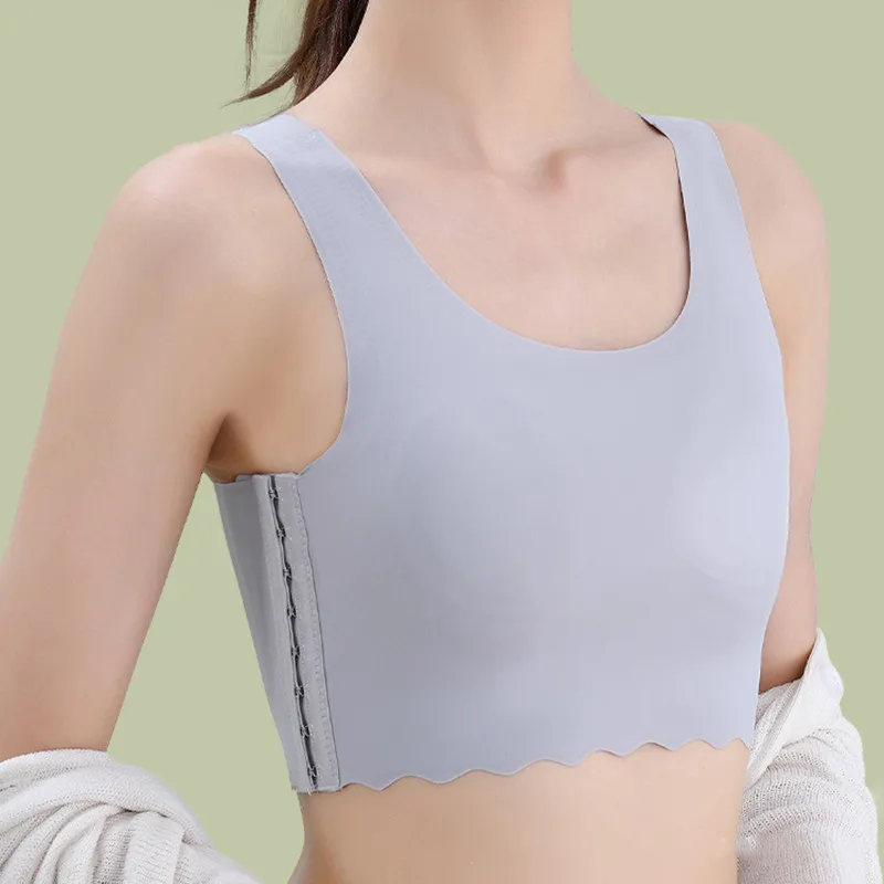 Women Ice Silk Breast binder Summer Thin Breathable Lesbian FTM Corset Top Underwear Sportswear Wireless Chest Wrap Bandage