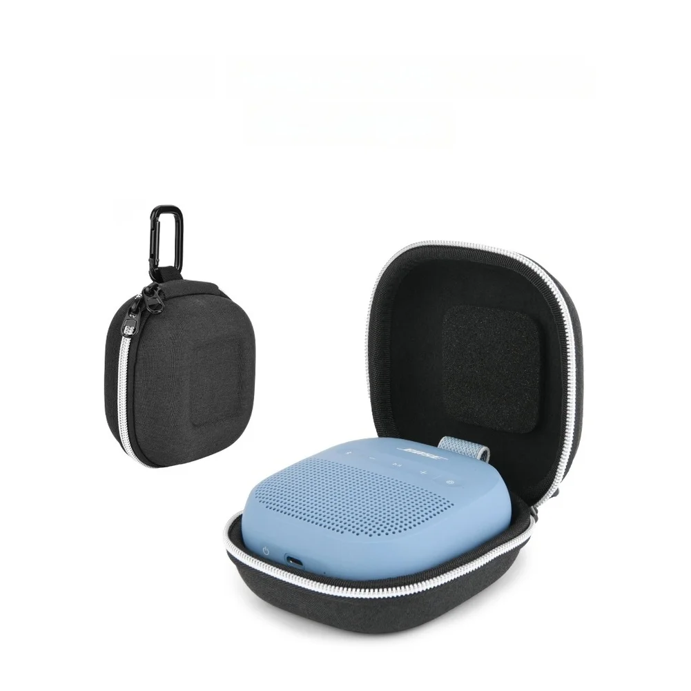 EVA Protective Case for BOSE For SOUNDLINK Small II Speaker Featuring 300D Snowflake Fabric and Reinforced Metal Carabiner Clip