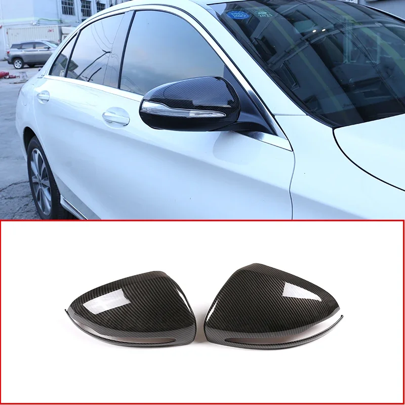 2 Pcs RHD and LHD For Mercedes Benz C W205 E W213 GLC-Class X253 S Class W222 ABS Car Rearview Mirror Cap Cover Trim Accessories