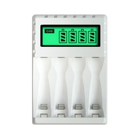 Smart Intelligent LCD Display Battery Charger with 4 Slots for AA/AAA NiCd NiMh Rechargeable Batteries Nimh AA Charger