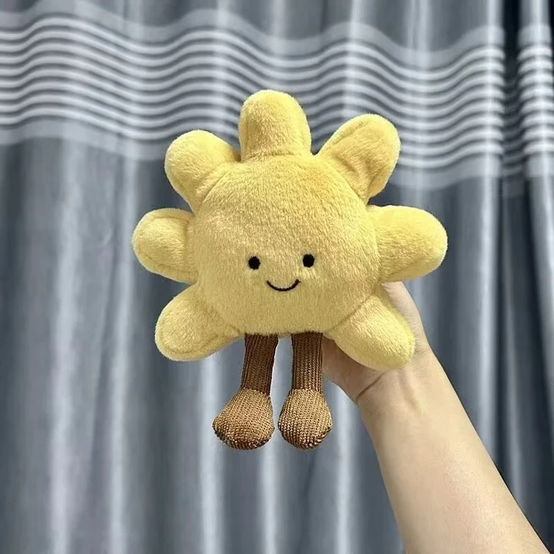 

Высококачественный плюшевый брелок-подвеска в виде желтого солнца, 13 см, милая мягкая игрушка для декора спальни девочек, сумки, ключей от машины, подарки на день рождения