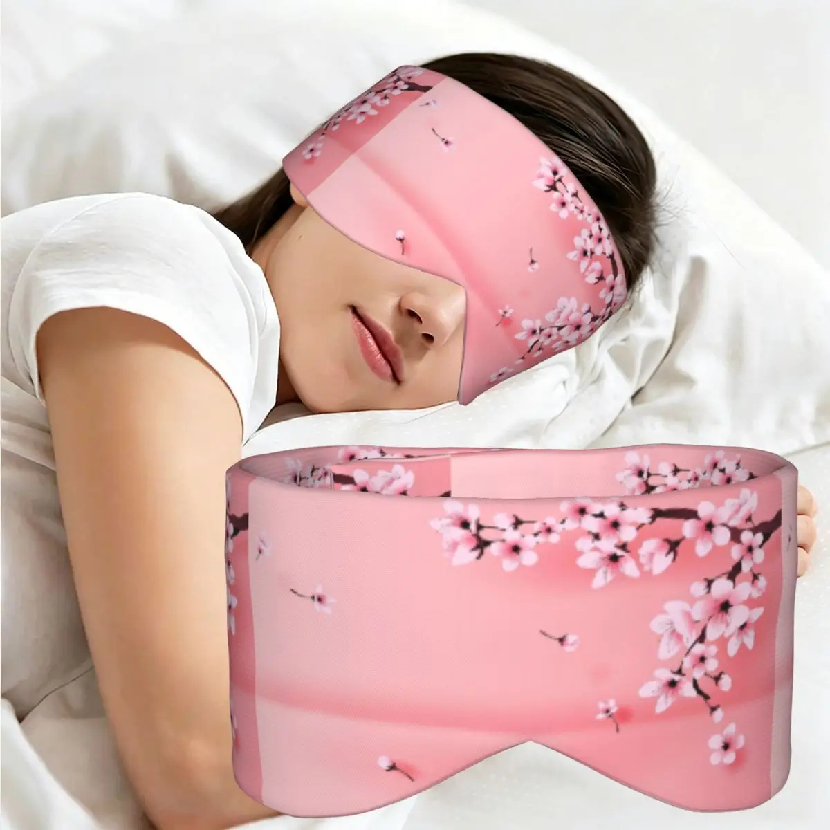 Sakura Tree Cherry Blossom Floral Flower sleep mask Portable Eye Cover for Girls Boys Home Sleeping Party Gift Eyeshade eyepatch