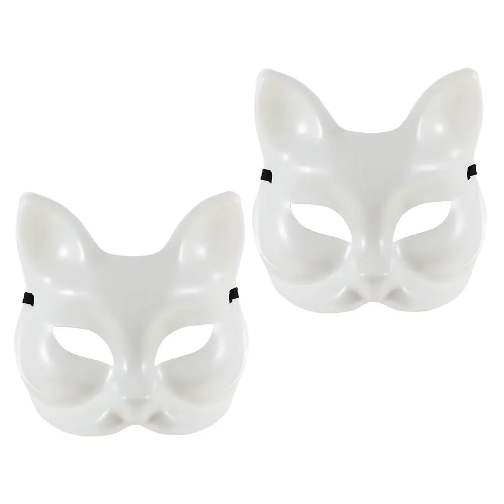 

2 шт. пустые маски лисы маскарадная маска DIY аксессуары для вечеринок неокрашенный фестиваль Хэллоуин реквизит пустые маски маскарадная маска