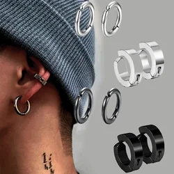 1 pairs Popular Ear Clip Earrings for Men/Women Stainless Steel Painless Punk Black Non-Piercing Fake Cartilage Earring Jewelry