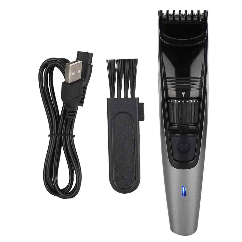 Self-Service Electric USB Portable Hair Clipper Trimmer Hair Shaver Machine Precision Steel Knife Head Multi level Adjustment