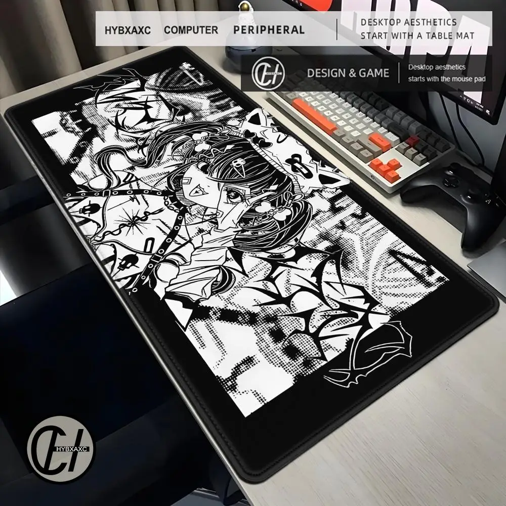 

1 шт. коврик для мыши Gamer Cool Gothic Girl черный коврик для мыши эстетический коврик для мыши натуральный 90x40 ПК настольный коврик для мыши настольные аксессуары коврик