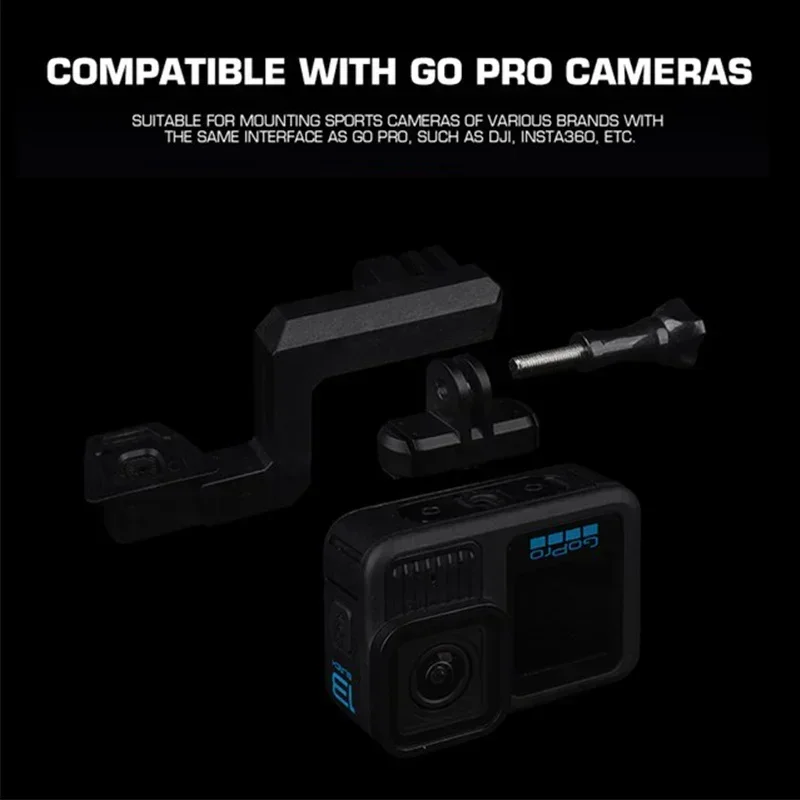 90 Degree Sports Camera Adapter Nylon Vertical Bracket Compatible Go Pro for DJI INSTA360 for Helmet Accessories