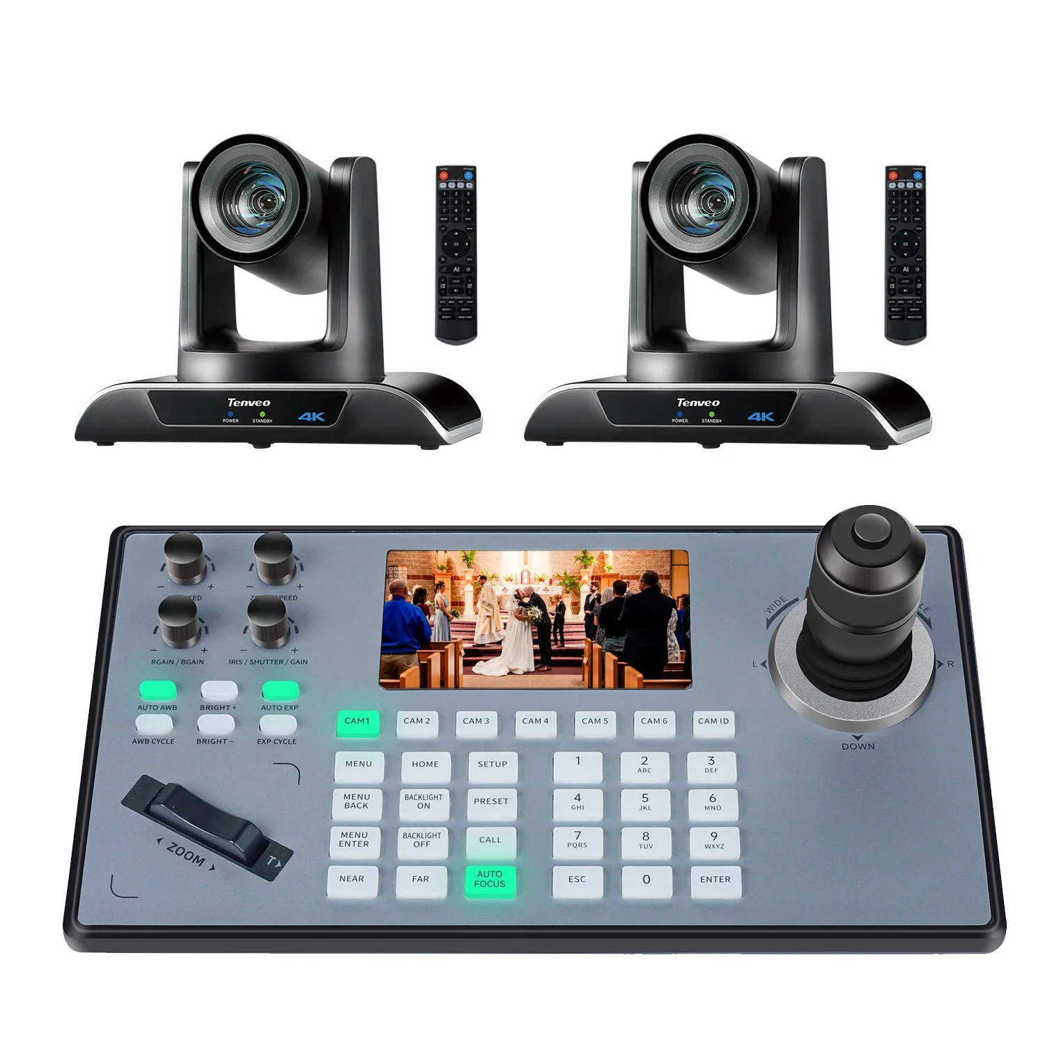 

Конференц-камера 4k Tenveo, 20-кратный оптический зум, 8,29 МП, PTZ, 2 шт., камера и IP-джойстик, контроллер для трансляции церковных прямых трансляций