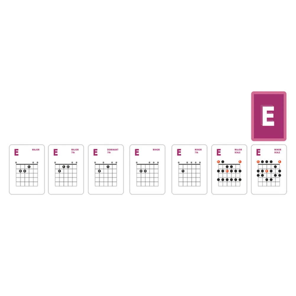 

103x70x16 мм 49 карточек из бумаги с покрытием, обучающие карточки для гитарных аккордов и весов, 49 гитарных флэш-карточек для начинающих гитар