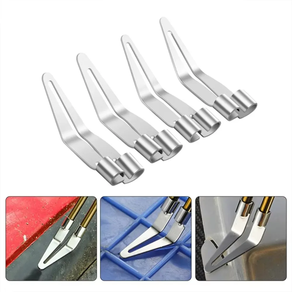 Stainless Steel Plastic Welder Head Smooth Tip Smooth Head Plastic Welding Tool Triangle Point Scrapper 45 Degree Elbow