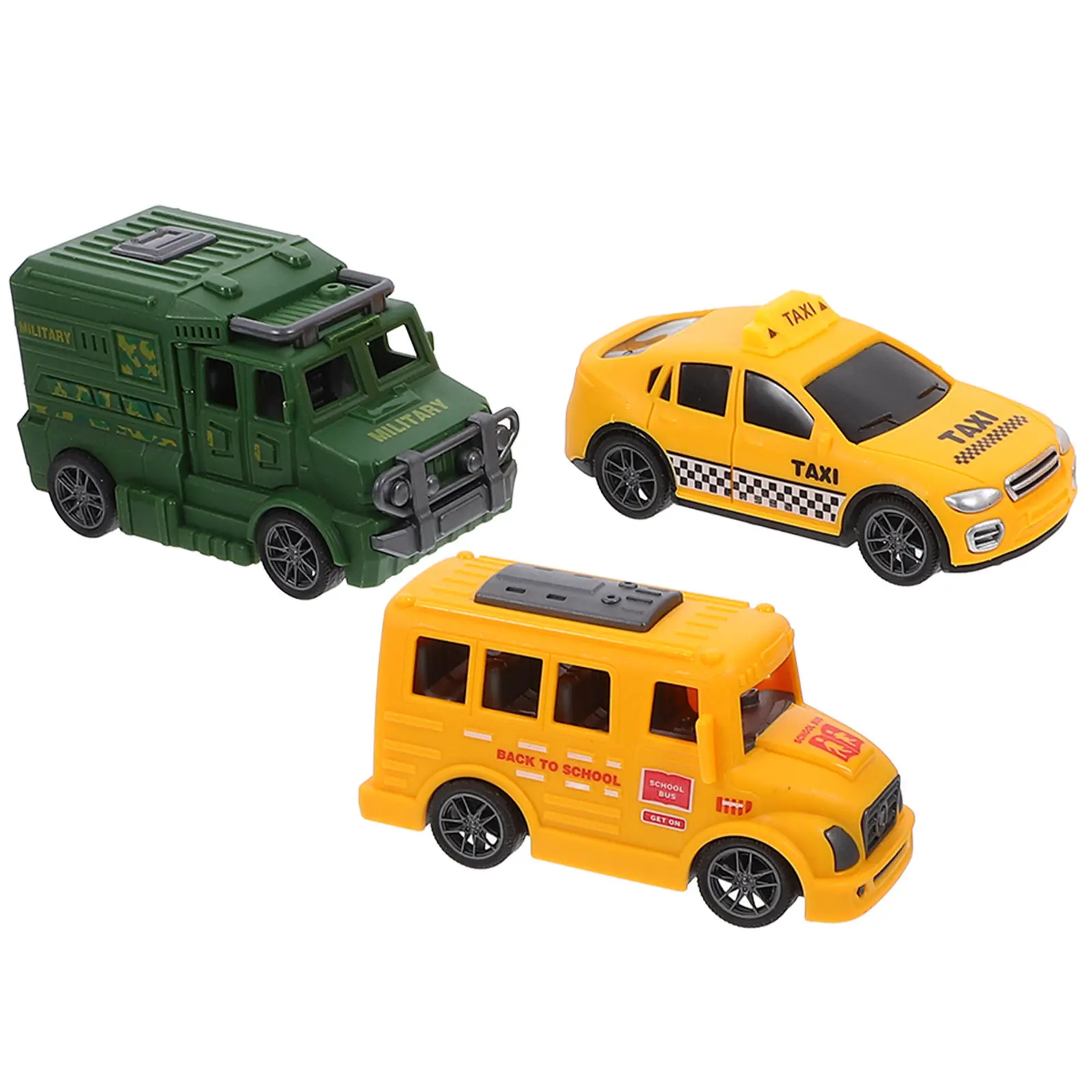 

Набор из 3 инерционных машинок: миниатюрные пластиковые транспортные средства для детей дошкольного возраста, развивающие мышление, креативные игрушки-машинки